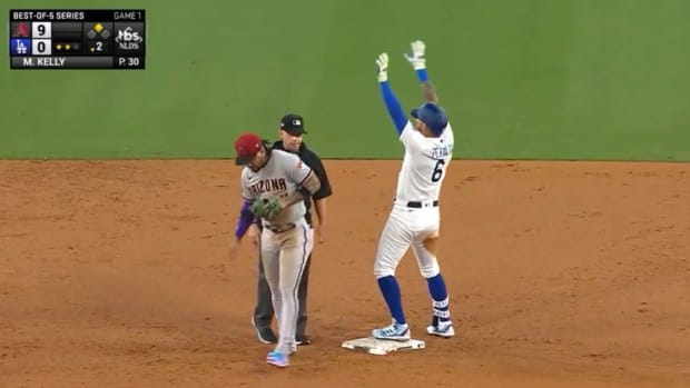 MLB Fans Ripped Dodgers OF for Over-the-Top Celebration While Trailing by Nine Runs  